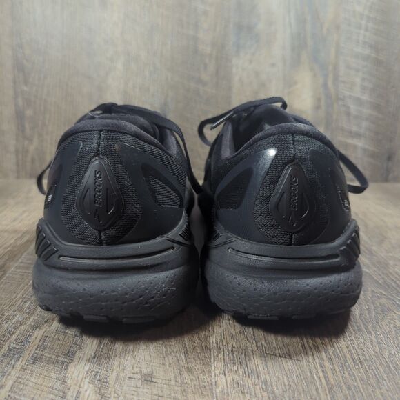 Brooks Adrenaline GTS 23 Shoes Mens Sz 11 Triple Black Running Athletic Sneakers - Picture 7 of 13